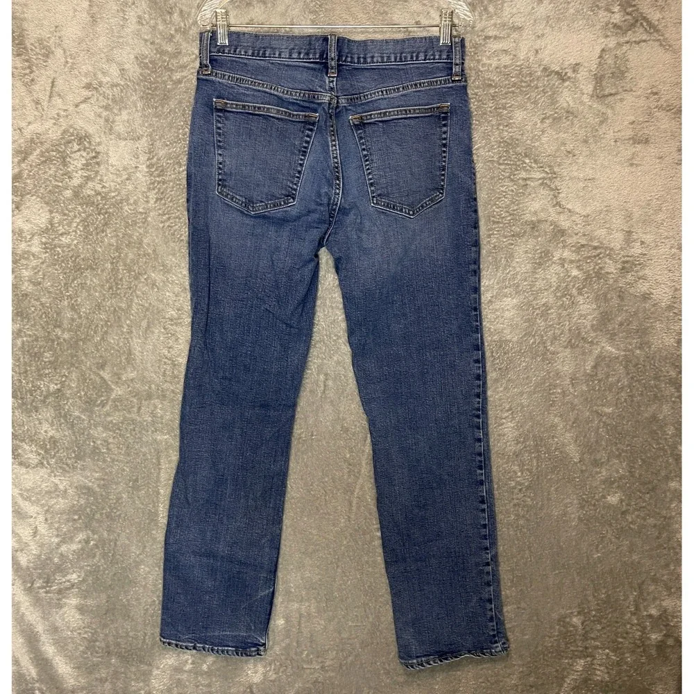 Old Navy Men Classic Low Rise Stretch Straight Medium Wash Denim Jean 31x32